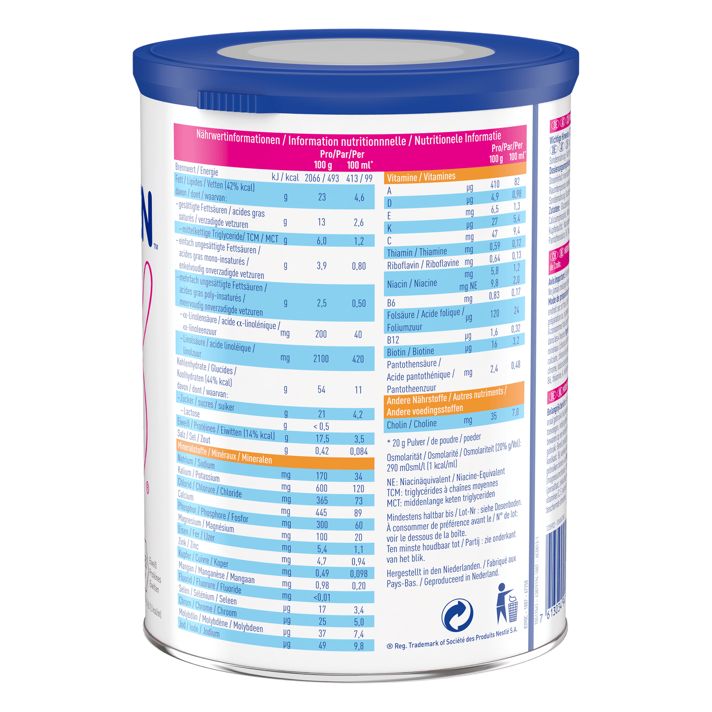 MODULEN® IBD Ruckansicht Morbus Crohn Pädiatrie Trinknahrung Sondennahrung TGF-β2 Entzündungsreduktion MCT-Fette Lactosefrei Glutenfrei Diätmanagement