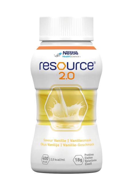 RESOURCE® 2.0 Vanille 200ml Hochkalorisch Eiweißreich Trinknahrung Mangelernährung Diätmanagement Glutenfrei Lactosearm Bilanzierte Diät Flüssigkeitsrestriktion Geschmacksrichtungen