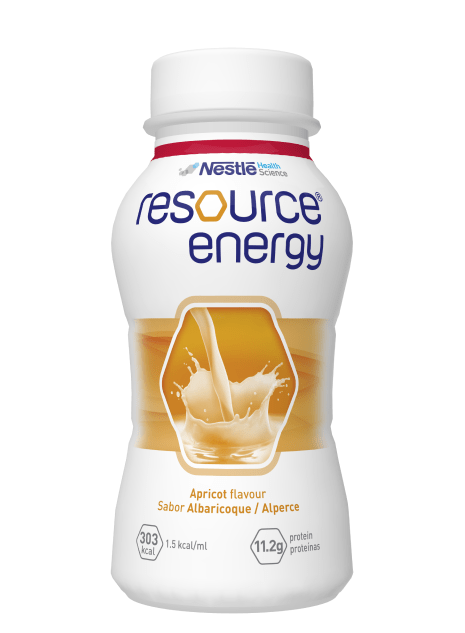 RESOURCE ENERGY Aprikose 200 ml Hochkalorisch Trinknahrung Mangelernährung Diätmanagement Ballaststofffrei Glutenfrei Laktosearm Energiebedarf Flüssigkeitsrestriktion Geschmacksrichtungen