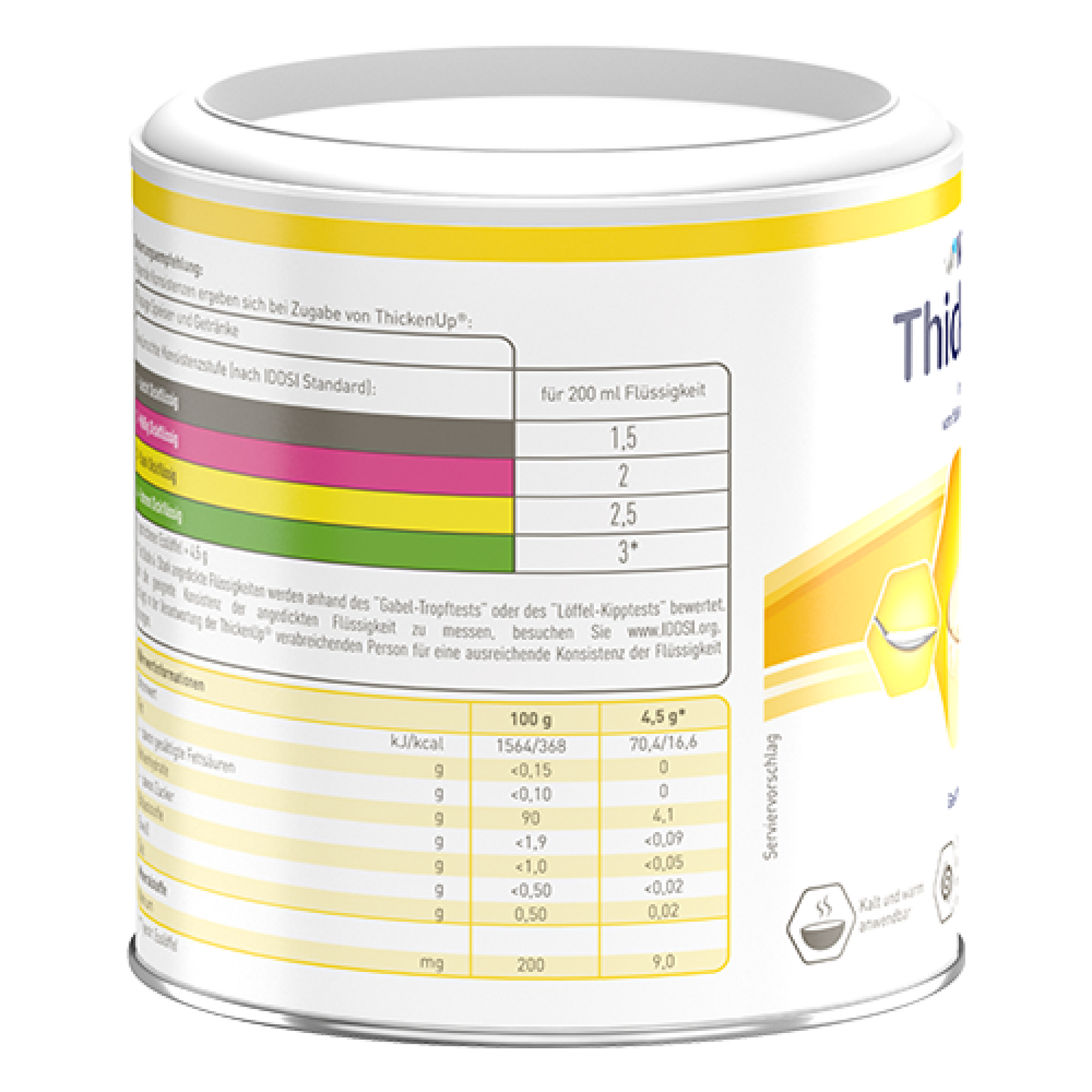 Thicken UP 227g - Schluckstörungen Instant-Pulver Andicken Geschmacksneutral Variabel Klumpenfrei Kalt anwendbar Warm anwendbar Ballaststoffarm Glutenfrei