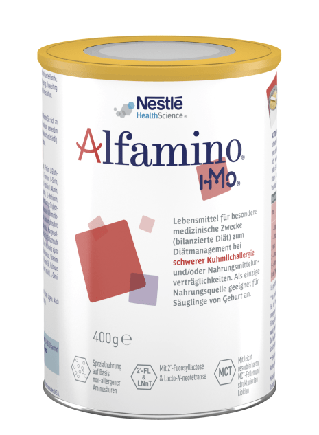 Alfamino-HMO- Spezialnahrung Kuhmilchallergie Nahrungsmittelallergie Aminosäurebasiert Nicht-allergen Lipidmischung HMO (2'FL & LNnT) LC-PUFA Glutenfrei Lactosefrei