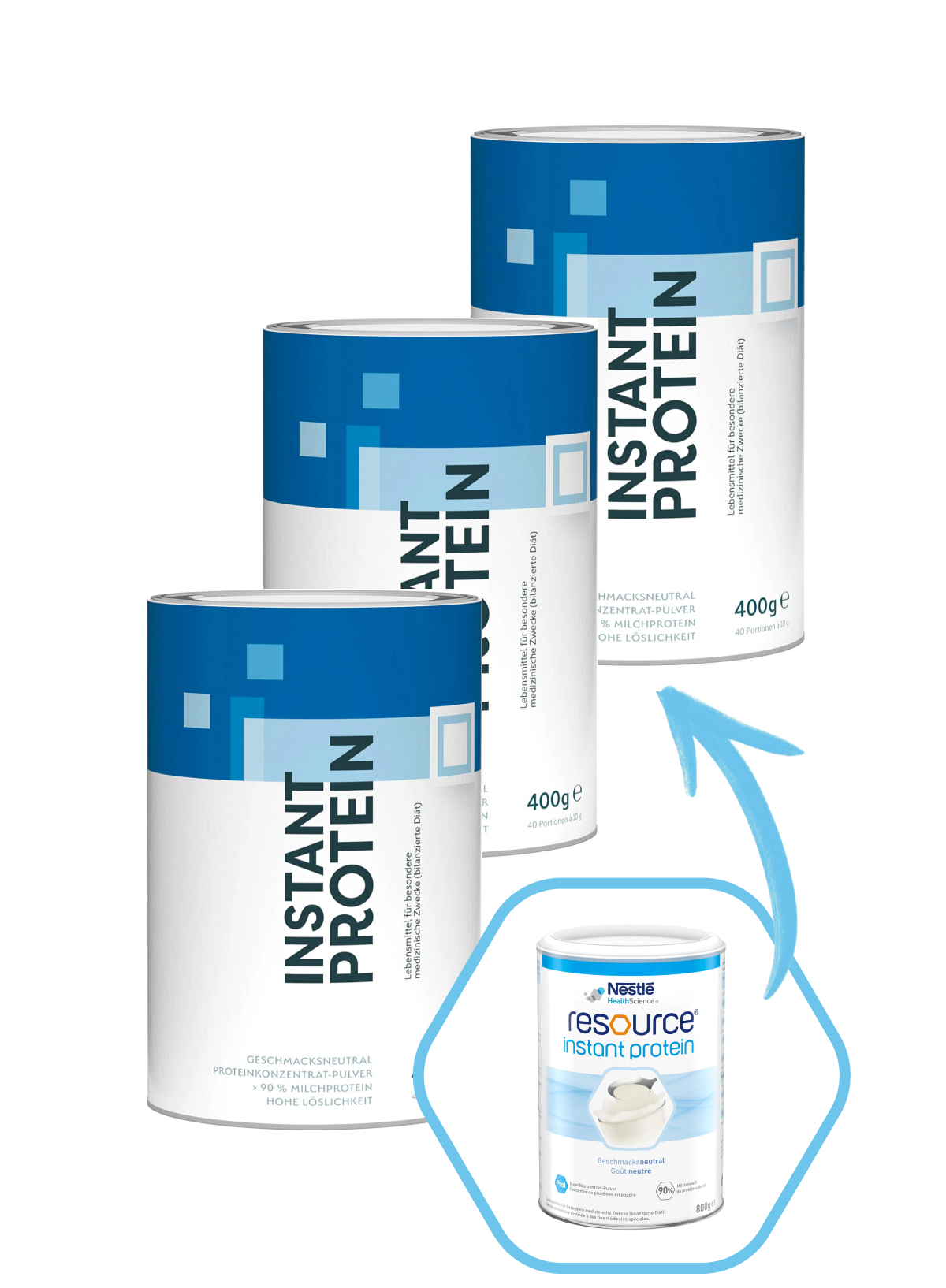 INSTANT PROTEIN Nestle Health Science 3x400g – Nutris-med.de